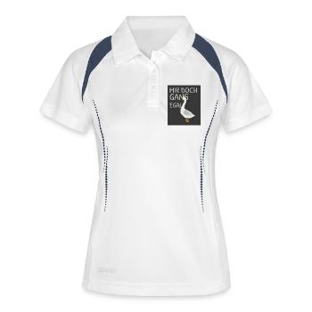 I don't care – Funny Goose - Women's Polo breathable - white/navy - Front