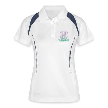 Football Elephant - Polo respirant Femme - blanc/marine - Devant