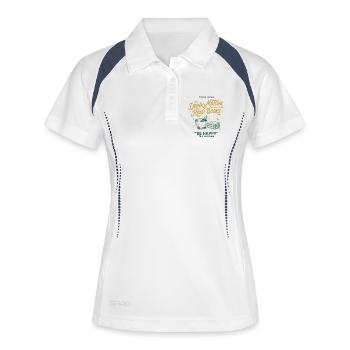 Drink Matcha Read Books Be Happy Matcha Lover Tea - Frauen Polo atmungsaktiv - Weiß/Navy - Vorne