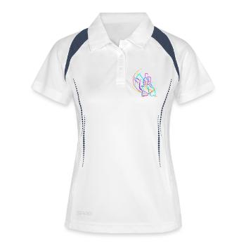 Judo Martial Arts - Women's Polo breathable - white/navy - Front