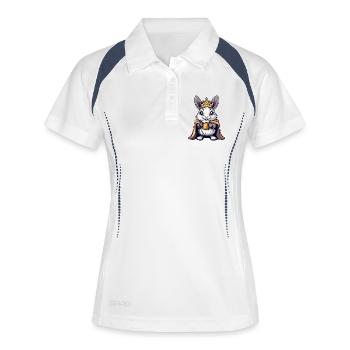 Rabbit Beer King - Women's Polo breathable - white/navy - Front