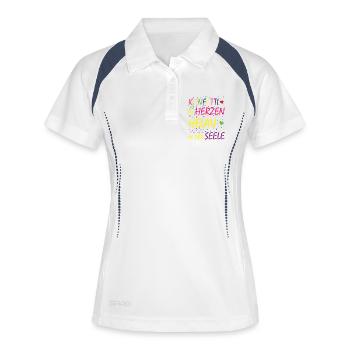 Confetti in the heart Helau in the soul - Women's Polo breathable - white/navy - Front