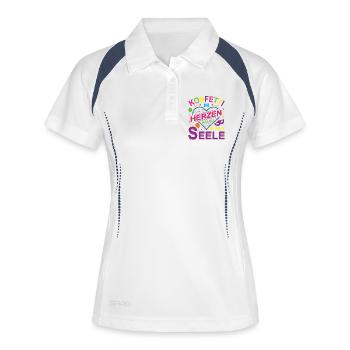 Confetti in the heart Helau in the soul - Women's Polo breathable - white/navy - Front