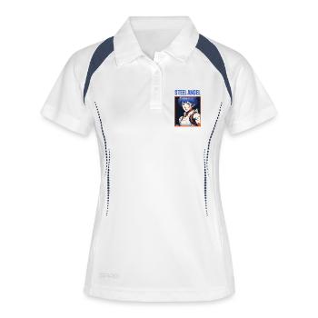 Illustration du guerrier Steel Angel - Polo respirant Femme - blanc/marine - Devant