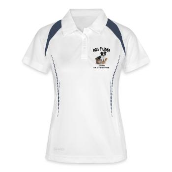 Pyjama Drôle Chien Border Collie - Polo respirant Femme - blanc/marine - Devant