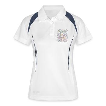 Ergothérapie pédiatrique : je fais de la thérapie motrice fine Magic One - Polo respirant Femme - blanc/marine - Devant