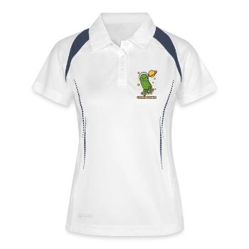 Cosmic Cucumber on Skateboard - Women's Polo breathable - white/navy - Front
