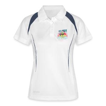 Alien Beam Me To The 80s Retro 80er Jahre Sci Fi - Polo respirant Femme - blanc/marine - Devant