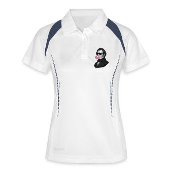 Vintage Bubble Pop - Polo respirant Femme - blanc/marine - Devant