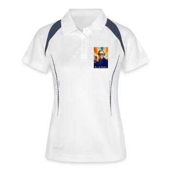 Richard Wagner - Frauen Polo atmungsaktiv - Weiß/Navy - Vorne