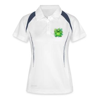 Happy Frog Spritz - Polo respirant Femme - blanc/marine - Devant