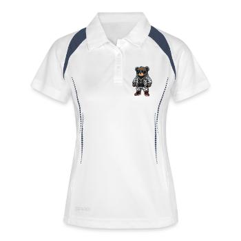 Sweat à capuche Cool Bear en Pull Camouflage - Polo respirant Femme - blanc/marine - Devant