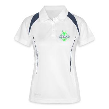 Souvenir rétro de cerfs du Sauerland, Allemagne - Polo respirant Femme - blanc/marine - Devant