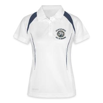 Ocean Explorers – Sailing Adventure Compass - Women's Polo breathable - white/navy - Front