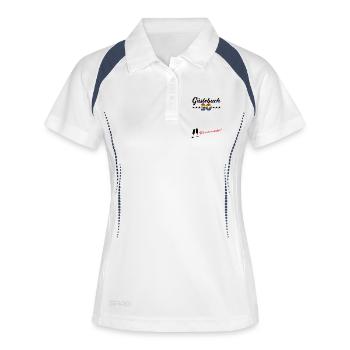 30. Geburtstag Gästebuch Outfit 30 Jahre Dreißig - Frauen Polo atmungsaktiv - Weiß/Navy - Vorne