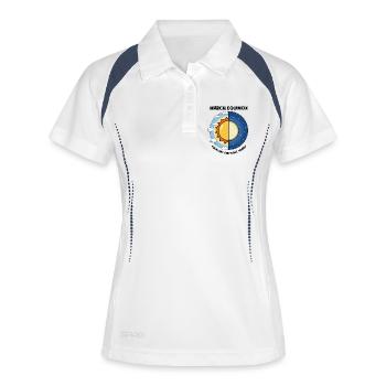 Équinoxe de mars Jour et nuit Équinoxe de printemps - Polo respirant Femme - blanc/marine - Devant