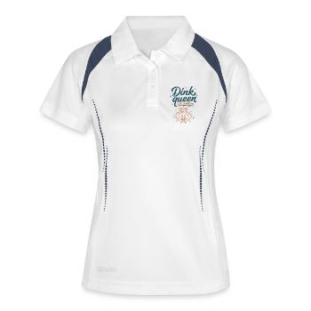 Joueur de Pickleball Dink Queen Court Commander - Polo respirant Femme - blanc/marine - Devant