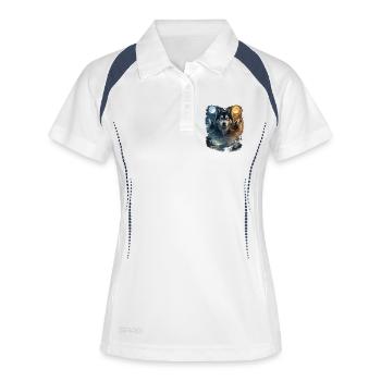 Two Moons Siberian Husky - Women's Polo breathable - white/navy - Front