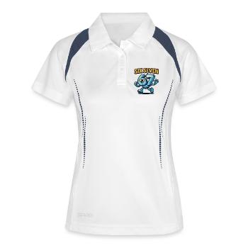 Six Seven 67 Robot Robot Brainrot italien Humour - Polo respirant Femme - blanc/marine - Devant