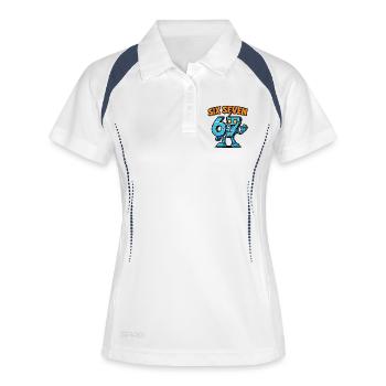 Six Seven 67 Robot Robot Brainrot italien Humour - Polo respirant Femme - blanc/marine - Devant