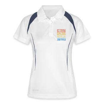 MRT Radiologe Röntgen Rad Tech Radiologie - Frauen Polo atmungsaktiv - Weiß/Navy - Vorne