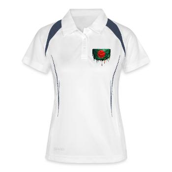 Le Bangladesh en couleurs vives - Polo respirant Femme - blanc/marine - Devant