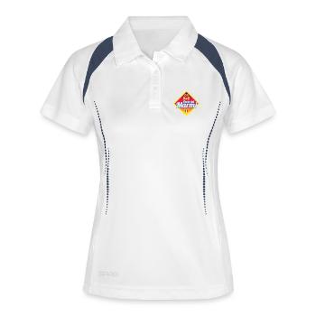 Forte dei Marmi Toskana Italien Retro Souvenir - Frauen Polo atmungsaktiv - Weiß/Navy - Vorne
