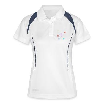 Cross Heart Flower Star - Women's Polo breathable - white/navy - Front