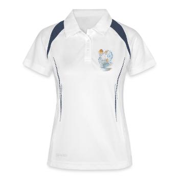 Zèbre - Polo respirant Femme - blanc/marine - Devant