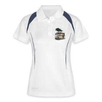 Nouvelle maison de style de vie moderne - Polo respirant Femme - blanc/marine - Devant