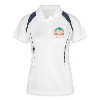 Dingo Australischer Wildhund Tierliebhaber Design - Frauen Polo atmungsaktiv - Weiß/Navy - Vorne
