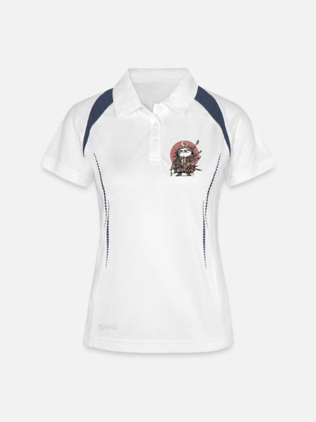 Sloth Samurai Armor - Women's Polo breathable - white/navy