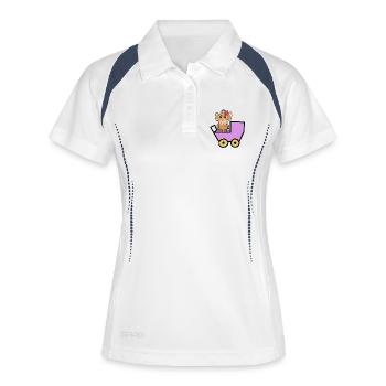 Baby Monkey Child Monkey Funny Kids - Women's Polo breathable - white/navy - Front
