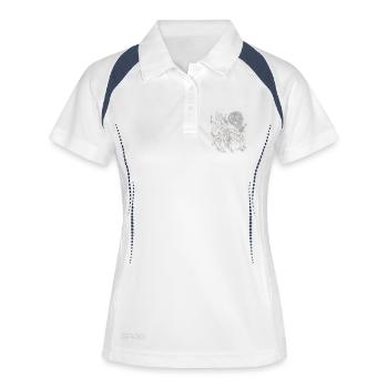 Scène de la Tarentule de la Nuit Lunaire - Polo respirant Femme - blanc/marine - Devant