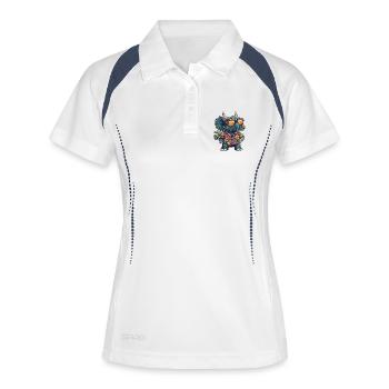 Dinosaur triceratops Comic Holiday - Women's Polo breathable - white/navy - Front