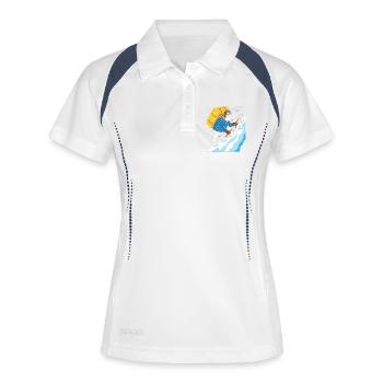 Vache Alpine Adventurer - Polo respirant Femme - blanc/marine - Devant