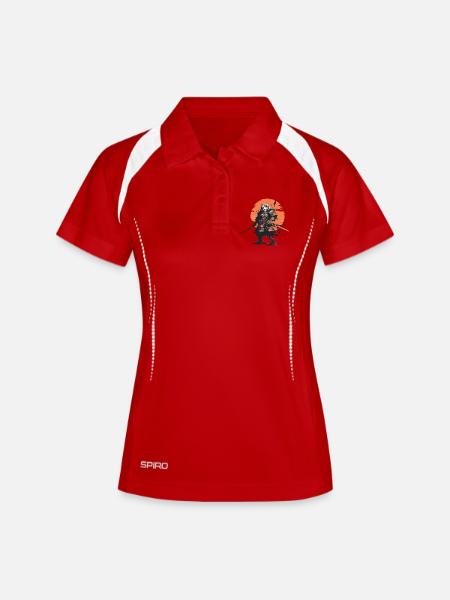 Tiger Samurai in Ember Moon - Women's Polo breathable - white/navy