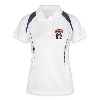 Bear Comic Funny Sombrero - Women's Polo breathable - white/navy - Front