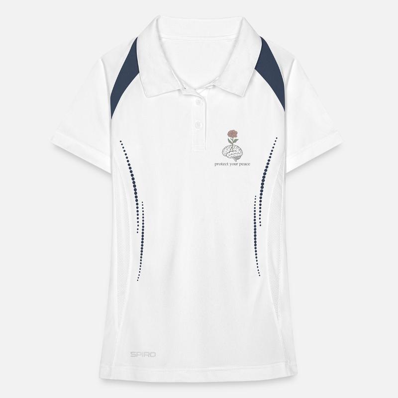 Brain Flower: Protecting Peace Women's Polo breathable