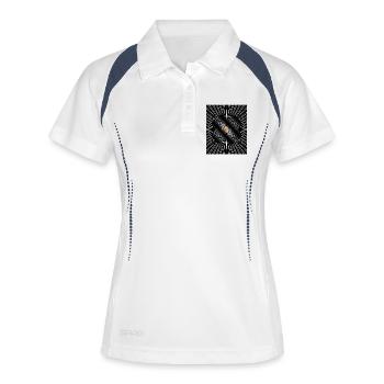Sun Wheel Spiral Neon Center - Women's Polo breathable - white/navy - Front