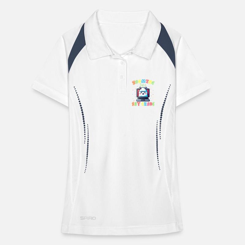 Rainbow Llama on Screen Women's Polo breathable