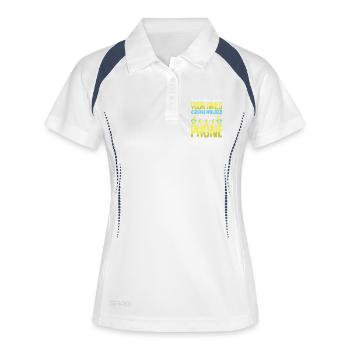 Designer de manucures Salon de manucure cosmétiques - Polo respirant Femme - blanc/marine - Devant
