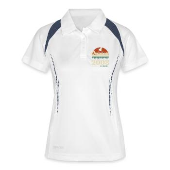 2008 Vintage Retro Geburtstagsgeschenk - Frauen Polo atmungsaktiv - Weiß/Navy - Vorne