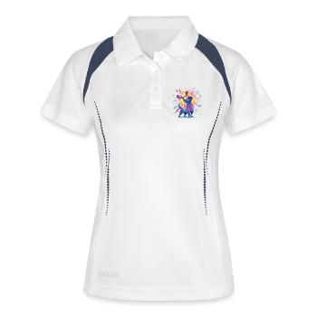 Galactic Color Dog - Women's Polo breathable - white/navy - Front