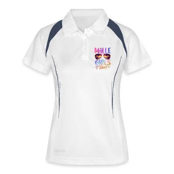 Malle Girls Tour - Frauen Polo atmungsaktiv - Weiß/Navy - Vorne