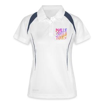 Malle Girls Tour - Women's Polo breathable - white/navy - Front