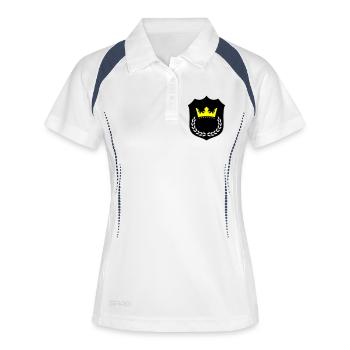 Crown Splendour Yellow Black - Women's Polo breathable - white/navy - Front