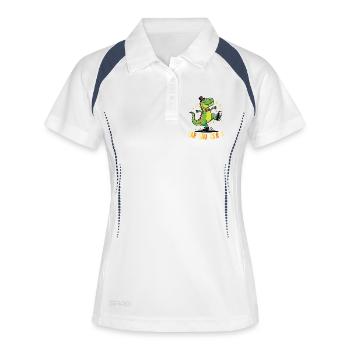 Tapasaurus Claquettes Danse Amante Danseur de claquettes - Polo respirant Femme - blanc/marine - Devant