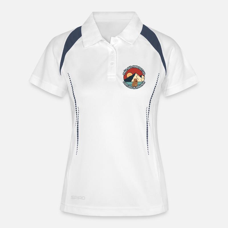 Humor on a groundhog - Women's Polo breathable - white/navy