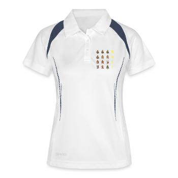 Puzzle de Noël Mathématiques Dicton drôle de Noël - Polo respirant Femme - blanc/marine - Devant